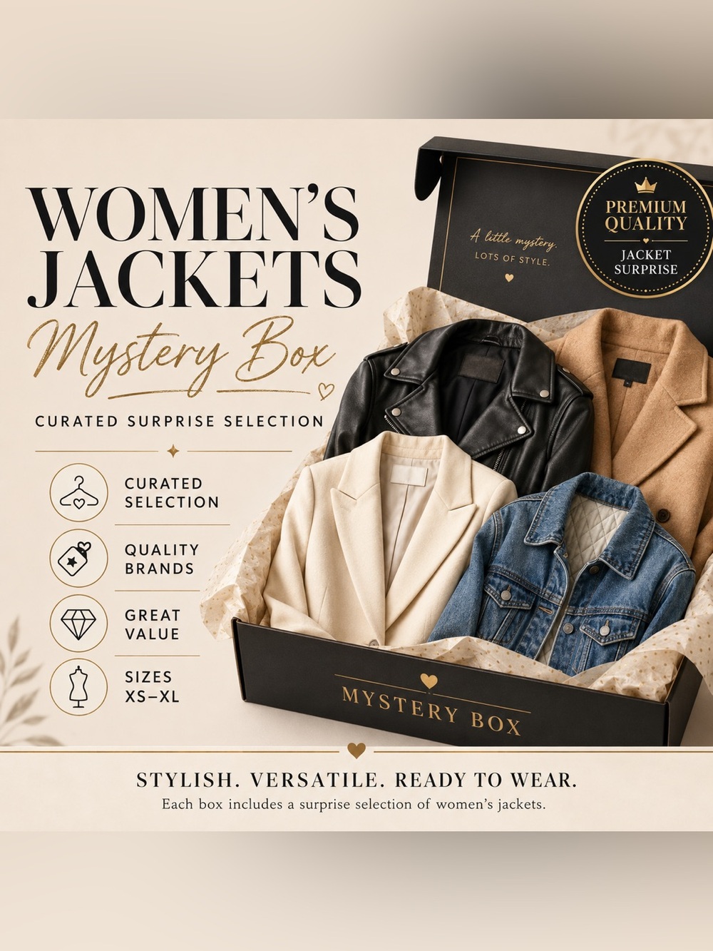 Mystery bundle of women’s jackets and coats